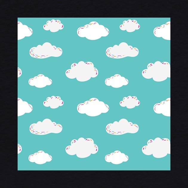 simple white clouds and blue sky design by huyammina